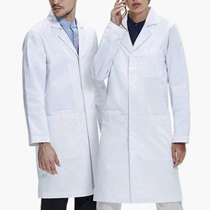 Unisex Professional Lab Coat - 40 inches white poly/cotton ( Dr. James ) - 5XL
